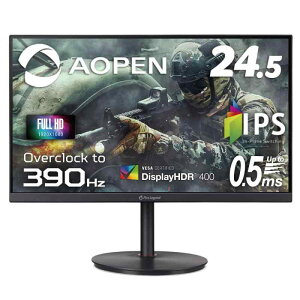 AOPEN Q[~Oj^[ 25XV2QFbmiiprx 24.5C` 390Hz 0.5ms IPS tHD FPS HDMI×2 DisplayPort Xs[J[ VESA Free Sync VESA DisplayHDR 400