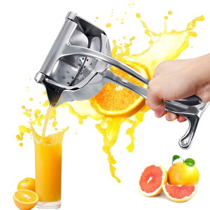 yowodana 手動ジューサー ハンドジューサー フルーツしぼり 簡単使用 手動式 高い搾汁率 ステンレス製 小型 軽量 水洗い可 柑橘類 果物用 フレッシュジュース スイカ グレープフルーツ オレン
