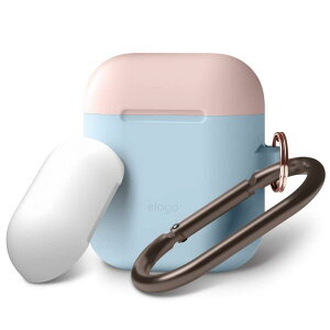 AirPods �P�[�X �J���r�i �����O �t �V���R�� �J�o�[ �o�C�J���[ �c�[�g�� �f�U�C�� �ϏՌ� ���h�~ �����h�~ �ی� �A�N�Z�T���[ elago DUO HANG CASE [ Apple Air Pods mmef2j/a �G�A�[�|�b�Y ]
