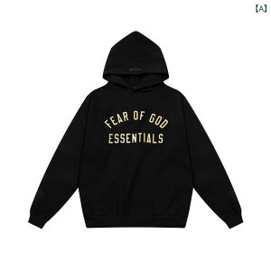 �p�[�J�[ �V���v�� �X�E�F�b�g FEAR OF GOD ���� ESSENTIALS 24 FW �H�~ �A�����J �t�@�b�V���� �V���v�� �J�W���A�� �x���x�b�g �t�[�h�t�� �X�E�F�b�g