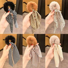 ヘアアクセサリー 女性用 冬用 ファー素材 ヘアゴム ヘアバンド スカーフ リボン ヘアリング フレンチスタイル かわいい 柔らかい 普段使い 髪結び ポニーテール アクセサリー ヘアピン 冬ファッション 暖かみ 毛玉なし 伸縮性
