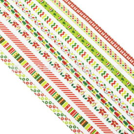クリスマス リボン 蝶結び 印刷 織テープ 手作り 飾り品 靴服用 ギフト 冬 季節 装飾 布地 アクセサリー ハンドメイド かわいい デザイン