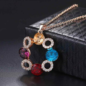 未使用品 QUDO ネックレス ピンク 花 ペンダントトップ アクセサリー 