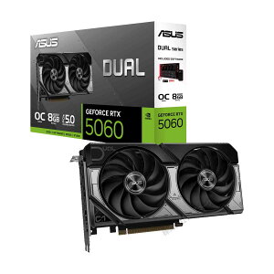 ASUS NVIDIA GeForce RTX 5060 OC Edition �I�[�o�[�N���b�N �O���t�B�b�N�{�[�h DUAL-RTX5060-O8G ���V�i�� [94870]