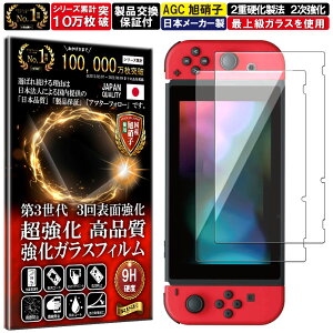 2���Z�b�g Nintendo Switch �K���X�t�B���� Nintendo Switch �t�B���� �C�V�� �X�C�b�` �X�E�B�b�` �Ή� �d�x 10H W�d�����@ �����K���X �t�� ��� �ی� �ی�t�B���� �t���ی�t�B���� ��U�h�~ �w��h