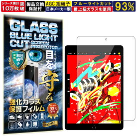 2枚セット ブルーライトカット iPad 第9世代 2021 第8世代 2020 第7世代 2019 iPad 10.2 硬度10H W硬化製法 強化ガラス 液晶 画面 保護 保護フィルム 液晶保護フィルム 飛散防止 指紋防止 AGC日本製 RISE PRODUCTS