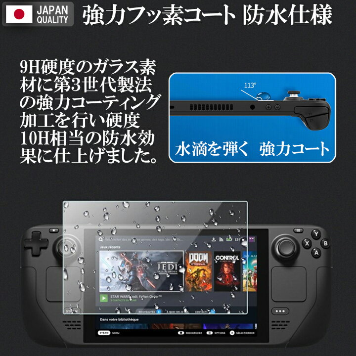 楽天市場】2枚セット Steam Deck フィルム Steam Deck 保護フィルム 