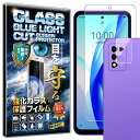ブルーライトカット カメラ レンズ 保護ガラス付 Libero 5G III ガラスフィルム ZTE Libero 5G III A202ZT フィルム 硬度10H 強化ガラス 液晶 画面 保護 保護フィルム 液晶保護フィルム カメラ ガラス フィルム レンズ