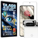 ブルーライトカット カメラ レンズ 保護ガラス付 指紋認証対応版 Google Pixel 8 pro ガラスフィルム 指紋認証対応版 Google Pixel 8 pro フィルム 硬度10H 強化ガラス 液晶 画面 保護 フィルム カメラ レンズ フィルム RISE PRODUCTS