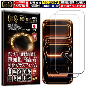 2���Z�b�g iPhone 17 Pro Max �K���X�t�B���� �A�C�t�H��17�v���}�b�N�X �t�B���� �d�x10H W�d�����@ �����K���X �t�� ��� �ی� �ی�t�B���� �t���ی�t�B���� RISE PRODUCTS