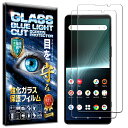 2枚セット ブルーライトカット Xperia 1 v SO-51D / SOG10 / XQ-DQ44 ガラスフィルム Xperia 1 v SO-51D / SOG10 / XQ-DQ44 フィルム 硬度10H W硬化製法 強化ガラス 液晶 画面 保護 保護フィルム RISE PRODUCTS