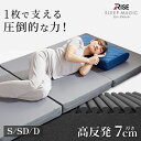 【50%OFF+P10倍】【RISE】スリープマジック マットレス 7cm シングル・セミダブル・ダブル 高反発 腰痛 折りたたみ 7.0 高反発マットレス 三つ折り 寝具 RISE 硬め ライズ 腰痛対策 体圧分散 ライズTOKYO