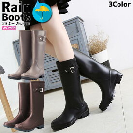 【全品7%OFF！48H限定】【楽天1位/SNSで紹介されました！】レインブーツ レインシューズ 長靴 レディース 靴 雨 雪 おしゃれ ブーツ ロング丈 防水 ロングブーツ ベルト付き 梅雨 台風 対策 レディース長靴 防水靴 ^bm1118^ sale セール