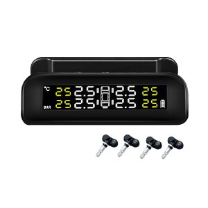 TPMS タイヤ空気圧センサー 配線不要 車用 ソーラー USB充電式 四輪セット 無線 汎用 タイヤ 安全 空気圧モニター 外部 バルブキャップ IP67防水 四輪即時空気圧監視 軽自動車 乗用車 SUV 普通車