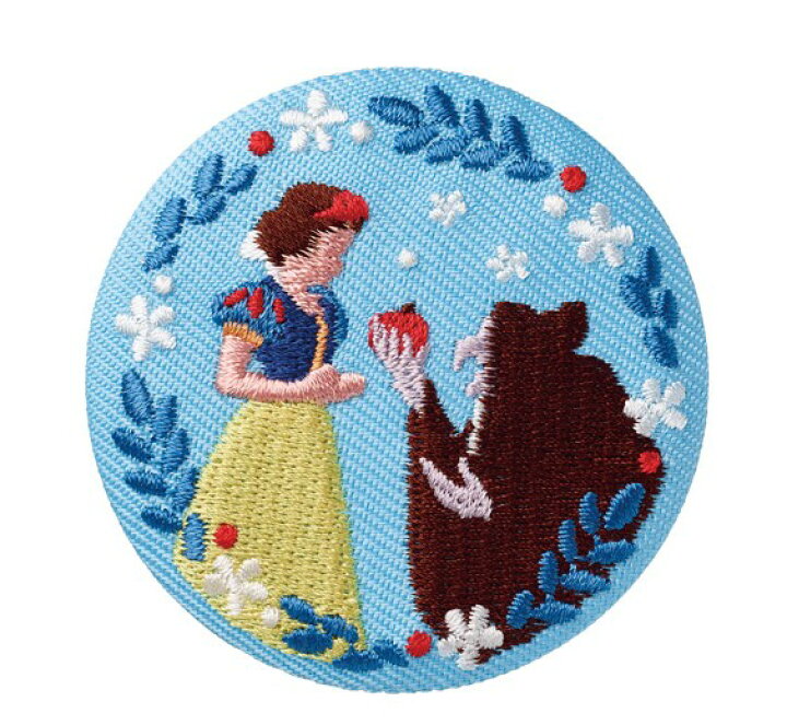 楽天市場】Disney Characters 刺繍缶バッジビスケット(再販）1．白雪姫 