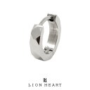 ライオンハート LH-1 WEB限定 カッティング フープピアス シルバー 03EA0015SV LION HEART ステンレスピアス リング 1点売り 片耳...