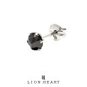 ライオンハート PROGRESSO プラチナ ブラックダイヤモンドピアス/Mサイズ 04E12PS/M LION HEART ピアス 1点売り 片耳用 1粒 シ...