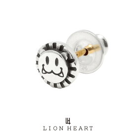 10%OFFクーポン対象／ ライオンハート LEO シャープスタッズピアス/シルバー925 1EA105A0SV LION HEART 18Kポスト レオ ANIME アイコニック funny かわいい スマイル シルバーピアス 1点売り 片耳用 メンズピアス ブランド プレゼント 誕生日