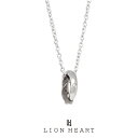 ライオンハート LH-1 ウェーブ ダブルリング ネックレス サージカルステンレス (ブラック) 金属アレルギー対応 03NE0045BK LION HEART ライオン ハート メンズ 男性 ステンレスネックレス ペンダント ブランド [メール便対応] プレゼント
