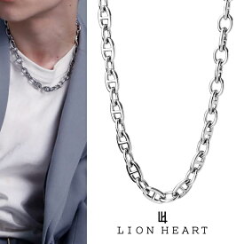 ライオンハート LH-1 チャンキーチェーンネックレス アンカー サージカルステンレス316L 金属アレルギー対応 03NC021ASV LION HEART ステンレスネックレス 錨 メンズ 男性 ブランド プレゼント ギフト