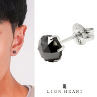 クーポン有／ ライオンハート BASIC プラチナ ブラック ダイヤモンド ピアス Lサイズ (0.5ct) 01EA0164BK…