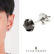 ライオンハート BASIC プラチナ ブラック ダイヤモンド ピアス Mサイズ (0.25ct) 01EA0154BK LION HEART …