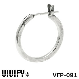 ＼P10倍&クーポンあり／ ビビファイ 槌目(ツチメ) フープピアス Lサイズ シルバー925 VIVIFY VFP-091 Hammered Hoop Pierce (L) 1点売り 片耳用 ネコポス