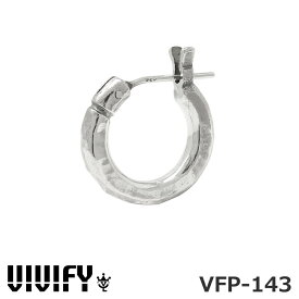 10%OFFクーポン対象／ ビビファイ 槌目(ツチメ) フープピアス Sサイズ シルバー925 VIVIFY VFP-143 ThreeSides Hammered Hoop Pierce(S)/3mm body 1点売り 片耳用 ネコポス