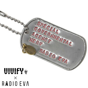 "�r�r�t�@�C NERV Dog Tag (SILVER) RADIO EVA ""THE 30"" �R���{ �h�b�O�^�O�l�b�N���X �X�e�����X × �^�J VIVIFY ���a�I�G���@ �G���@���Q���I�� VRE-C003b"