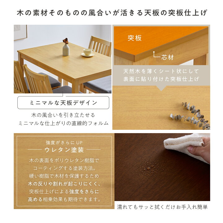 ダイニング5点セット 保護シート使用