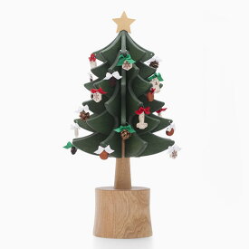 クリスマスツリー 卓上 北欧【ラッピング・メッセージカード対応】 Oak Village （オークヴィレッジ） オルゴールツリー スタンダード おしゃれ クリスマス ミニツリー 木製ツリー かわいい インテリア 室内 小さい 【あす楽対応】
