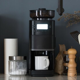 siroca シロカ コーン式全自動コーヒーメーカー カフェばこPRO SC-C251 ブラック コーヒーメーカー ミル付き 全自動 おしゃれ 自動軽量 軽量不要 ガラスサーバー デカフェ タイマー コーヒーミル