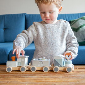 TRYCO トライコ アニマルトレイン 木のおもちゃ 積み木 木製玩具 ベビー 0歳 おしゃれ かわいい 赤ちゃん 電車のおもちゃ プルトイ