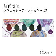 顔彩 呉竹 『顔彩耽美 グラニュレーティングカラーズ2・5色セット』 絵画 絵 絵の具 顔料 色 イラスト 絵…