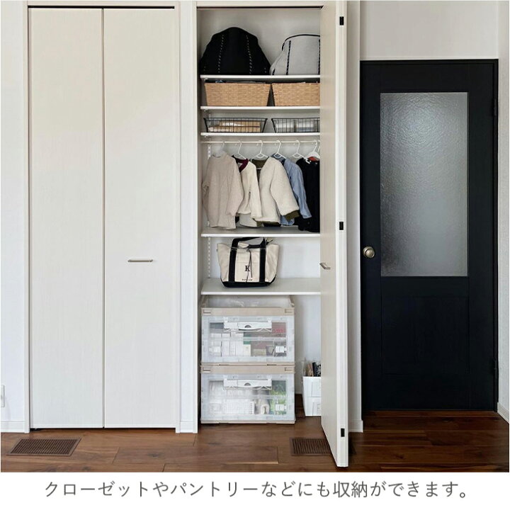 RISU折りたたみ コンテナ 2個セット CB-51NRL両扉 50L 重なる箱 両開き 