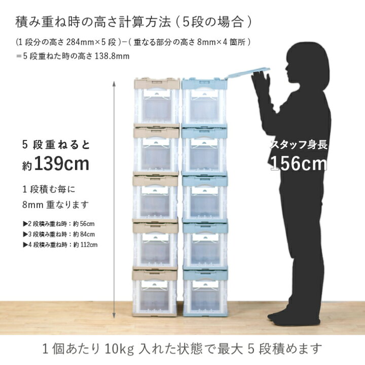 楽天市場】【レビュー特典あり】収納ボックス 折りたたみコンテナ 