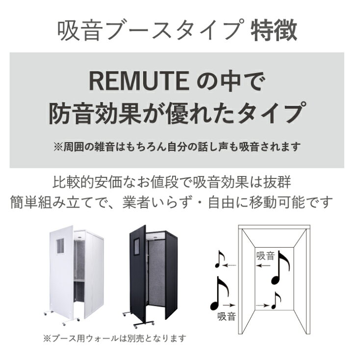REMUTE 吸音ブースFT 換気ファン・テーブル