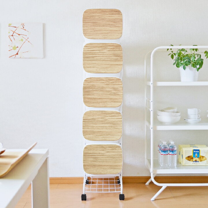 楽天市場 ゴミ箱 分別 縦型 Risu スタンドダストボックス5p 多段 ビン 缶 ペットボトル ごみ箱 大容量 おしゃれ スリム タワー型 5分別 隙間 ワゴン キャスター付 分別 フタ付 5段 ナチュラル ホワイト リビング 95l リス 送料無料 Living雑貨 リスonlineshop