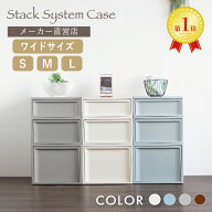 収納ボックス 収納ケース RISUスタックシステムケース ワイド【2段セット】 カラーボックス チェスト お…