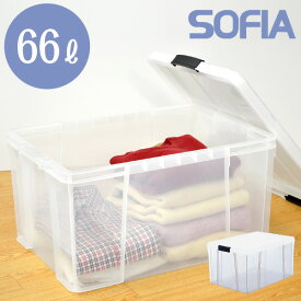 ソフィアボックス S-04 クリアー 収納ボックス フタ付き 収納ケース プラスチック コンテナボックス コンテナーボックス 押入れ バックヤード収納 業務用 積み重ねボックス 透明 クリアー 移動 黒 リス 押入れ収納