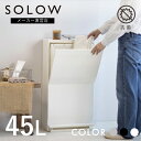 【メーカー公式店】【レビューでプレゼント有り】 SOLOW 通路で使えるペダル分別ストッカー2段・45L ランドリー収納 ゴミ箱 45リットル おしゃれ ゴミ箱に見えない ごみ箱 ふた付き 縦型 ストッカー 分別 リビング スリム コンパクト 送料無料 リス株式会社