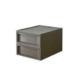 【レビューでプレゼント有り】収納ボックス 収納ケース RISUスタックシステムケース ワイドS【2段セット】カラーボックス 送料無料 日本製 チェスト おしゃれ 収納 引き出し 引出 クローゼット 押入れ収納 プラスチック 衣類 奥行50 50cm