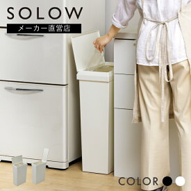 【メーカー公式店】【レビューでプレゼント有】 SOLOW 隙間で使える スリムダストボックス ハンドオープン40L フクロラク 袋楽 ゴミ箱 45リットル 45L ゴミ袋対応 おしゃれ ごみ箱 ふた付き 通路 キッチン 分別 スリム ワイド シンプル 送料無料 抗菌 防汚 リス株式会社