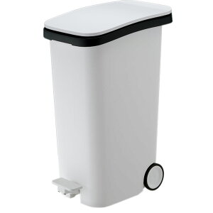 ゴミ箱 ごみ箱 おしゃれ スリム 高級 送料無料 スタイリッシュ キャスター 分別 フタ付 ペダル ホワイト ブラック 人気 モダン リビング インテリア 30リットル ゴミ袋 30L リス スムース ペダ