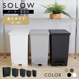 【楽天1位】【メーカー公式店】【レビューでプレゼント】ゴミ箱 45リットル 45L 35L 25L 13L SOLOW ペダルオープンツイン ワイド ソロウ シンプル ふた付 カップボード下 棚下 カウンター下 サニタリー おしゃれ 分別 コンパクト 送料無料 抗菌 防汚 リス株式会社