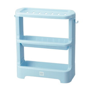 HOME&HOME ボトルラック シャンプーラック シャンプーボトル シンプル 保管 シャンプー ソープボトル 3段 収納 棚 アジャスター付 フック付 お風呂収納 ユニットバス ラック バス用品 シャンプ