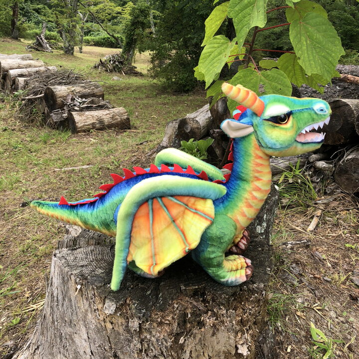 楽天市場 ドラゴン ぬいぐるみ リアル 60センチ 竜 ペット 大きい かっこいい 恐竜 鮮やか 本物 そっくり リアル ペット おもちゃ 子供 女の子 男の子 タイガーテールトイズ 日本正規品 Rita Market