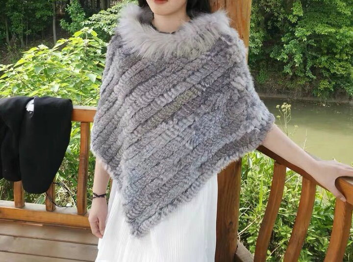 楽天市場】A012507ラビットケープ ラビットショール ラビットポンチョ  