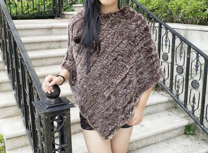 楽天市場】A010798ラビットケープ ラビットショール ポンチョ  