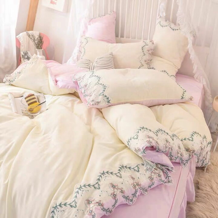 楽天市場】A023118ワイドダブル ベッド用品4点セット ．寝具 ボックス  